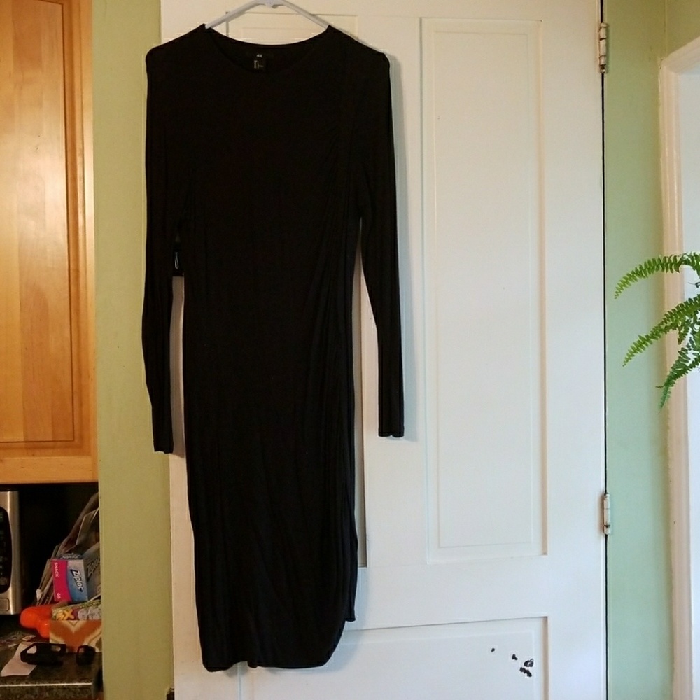 Long sleeve black dress
